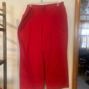 ❣️❤️❣️ Red Scrubs&Beyond Pants 2x! Half drawstring